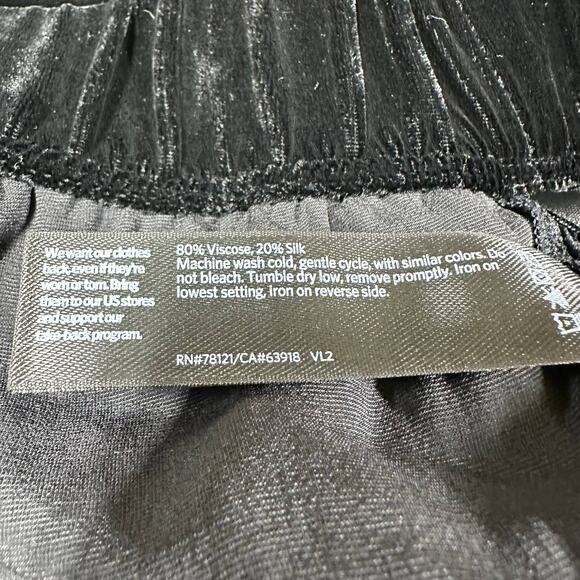 Eileen Fisher Velvet Wide Leg Black Pants Women's Size Large New With Tags - Picture 5 of 8